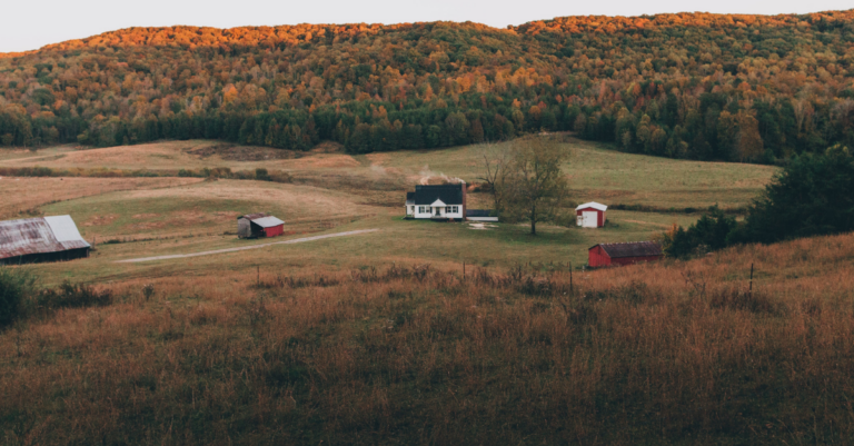 scenic farmstead in the woods rural landscape
